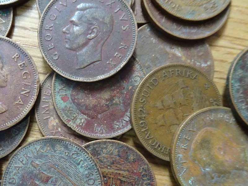 Collection Of Fourty Six Union Of South Africa 1/2 Penny Coins - See Description