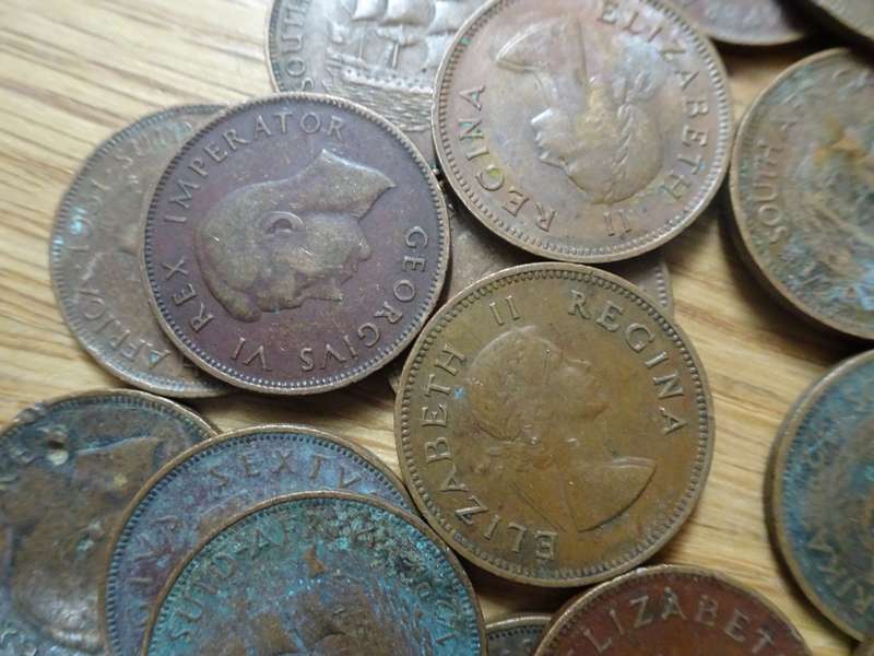 Collection Of Fourty Six Union Of South Africa 1/2 Penny Coins - See Description