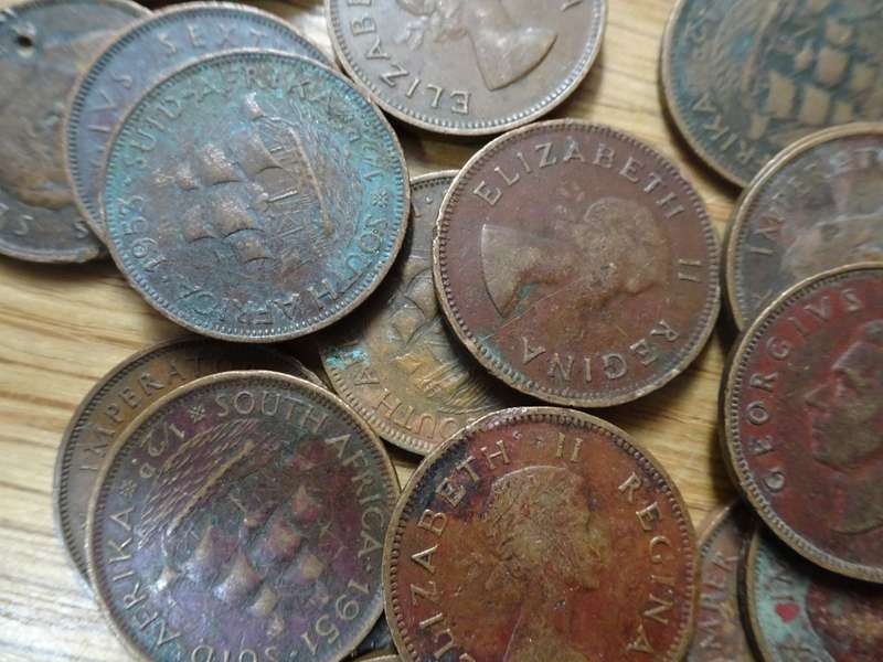 Collection Of Fourty Six Union Of South Africa 1/2 Penny Coins - See Description