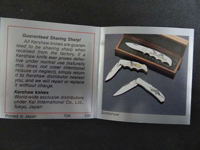 Stunning Kershaw Pocket Folding Knife - In Original Bag And Box Still - In Excellent Condition