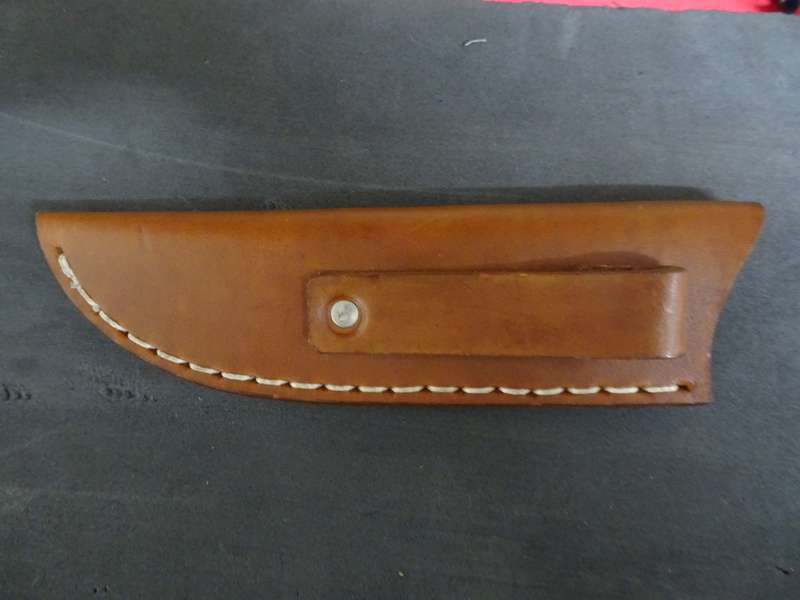 Beautiful Hand Made Knife In Excellent Condition With Leather Holder - See Description