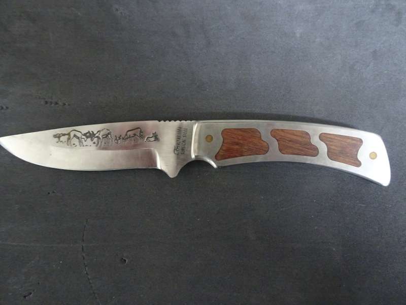 Fantastic "Surgical Steel" Torro Model AS1004 Hunter Knife In Original Leather Sheath