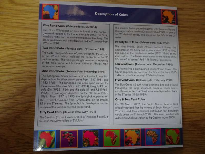 South Africa Uncirculated 2007 Coin Set - In Original Package - In Excellent Condition
