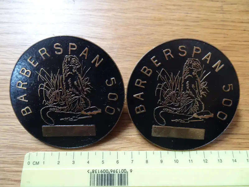 Two X Barberspan 500 Rally Badges - Bidding On One - In Excellent Condition