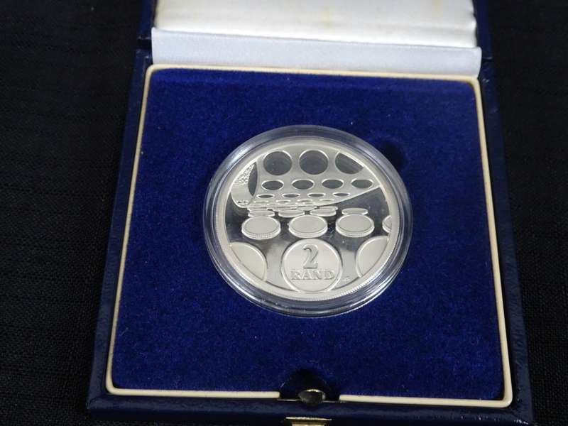 RARE Silver 1992 South Africa Mint Technology Commemorative 2 Rand Proof Coin