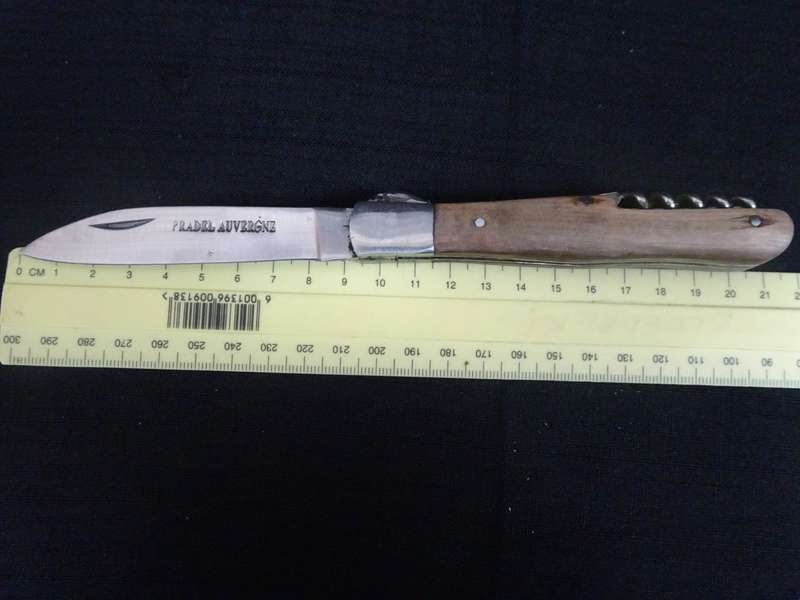 Fantastic Vintage `Pradel Auvergne` Folding Knife With Wooden Handle