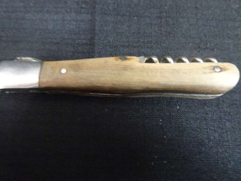 Fantastic Vintage `Pradel Auvergne` Folding Knife With Wooden Handle