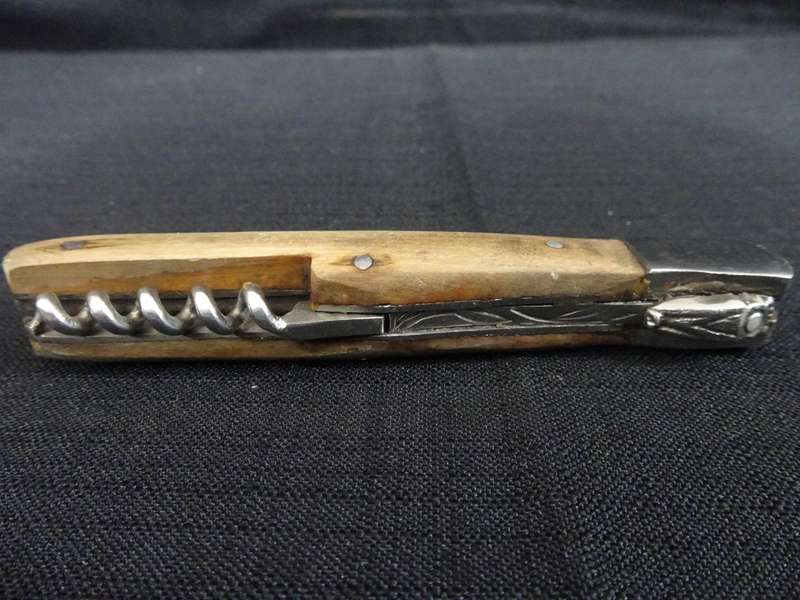 Fantastic Vintage `Pradel Auvergne` Folding Knife With Wooden Handle