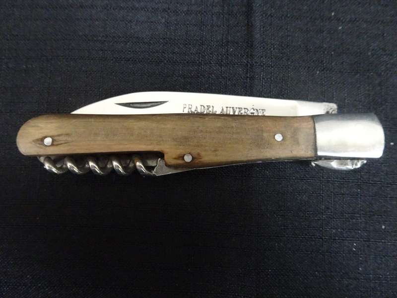 Fantastic Vintage `Pradel Auvergne` Folding Knife With Wooden Handle