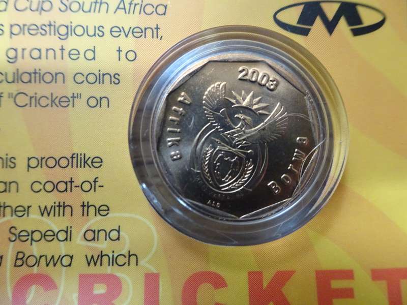 2x 2003 ICC Cricket World Cup 50cent Circulation Coins - Bidding Per Coin
