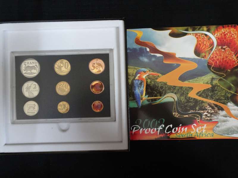 South Africa Circulated 2002 Proof Coin Set - In Original Package - In Excellent Condition