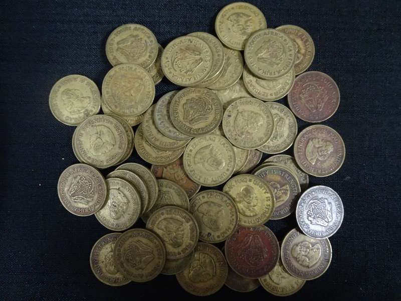 Collection Of Fifty Union Of South Africa Half Cent Coins - See My Description