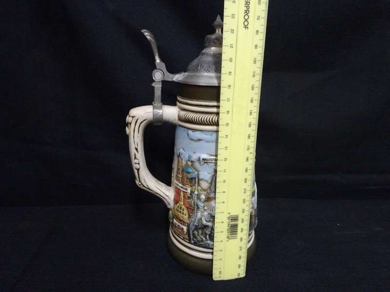 Stunning Vintage Risch - Lau GmbH Korbel Beer Stein - Hand Made, Hand Painted - Good Condition
