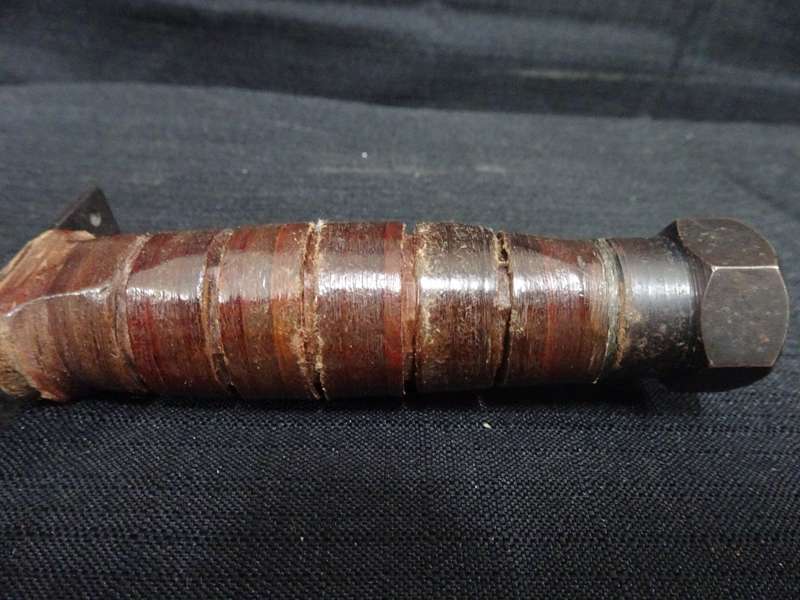 Vintage Japan Jet Pilot Survival Fighting Knife & Leather Sheath No Blade Sharpener-See Description