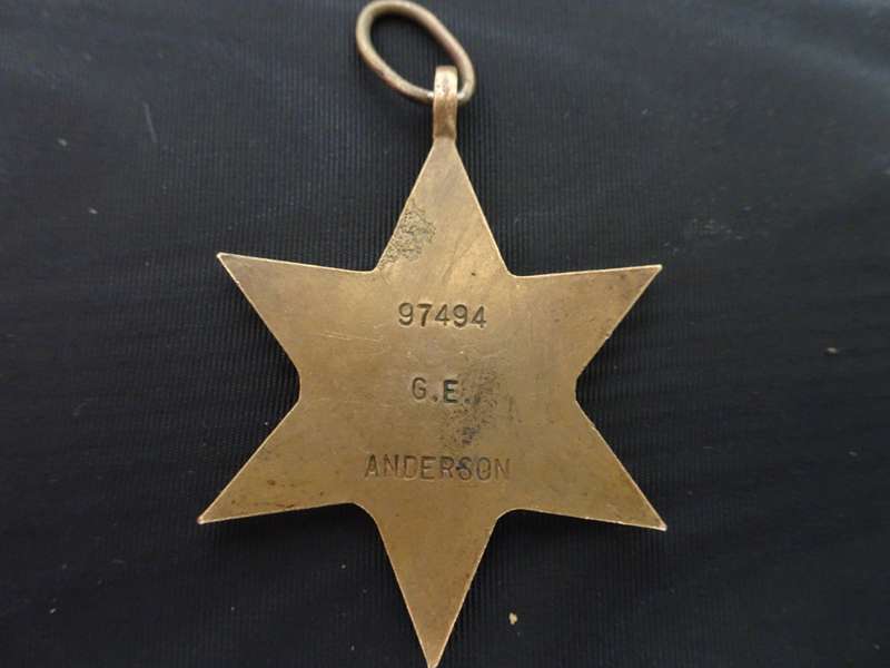 WW2 The 1939 - 1945 Star Medal Issued To G.E. Anderson No. 97494 - No Ribbon