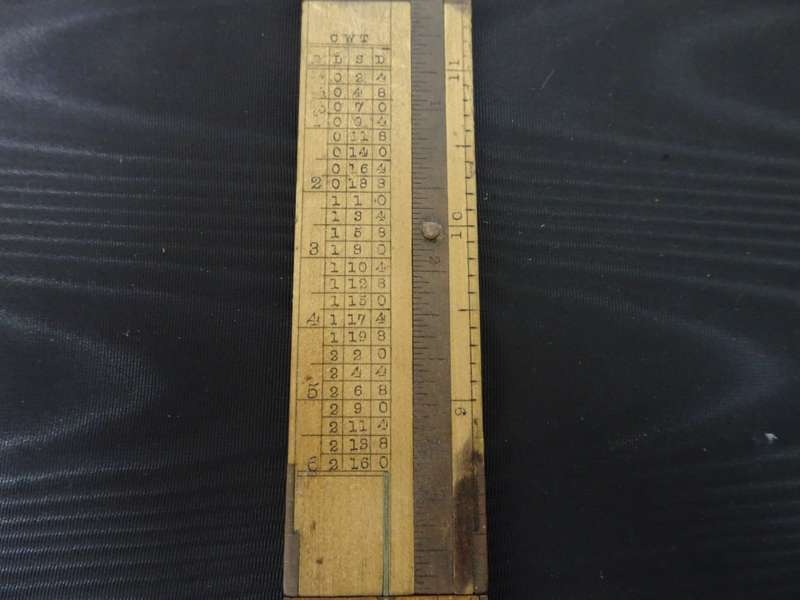 Antique J. Rabone & Sons Birmingham Brass And Wood Folding Ruler - No. 1214 - Good Condition