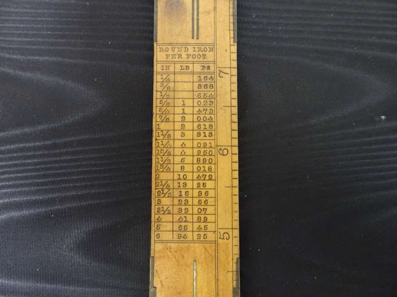 Antique J. Rabone & Sons Birmingham Brass And Wood Folding Ruler - No. 1214 - Good Condition