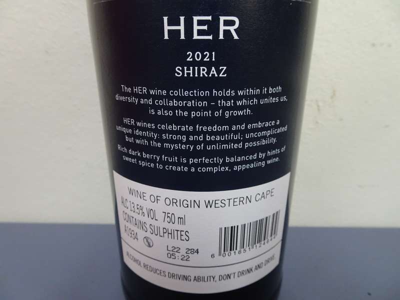 Sealed 750ml Bottle Of HER 2021 Shiraz Wine - See Description