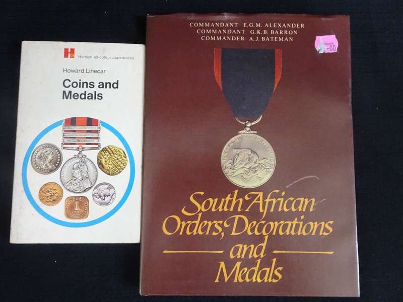 Two Very Interesting Books About Coins, Medals, Decorations And South African Orders-See Description