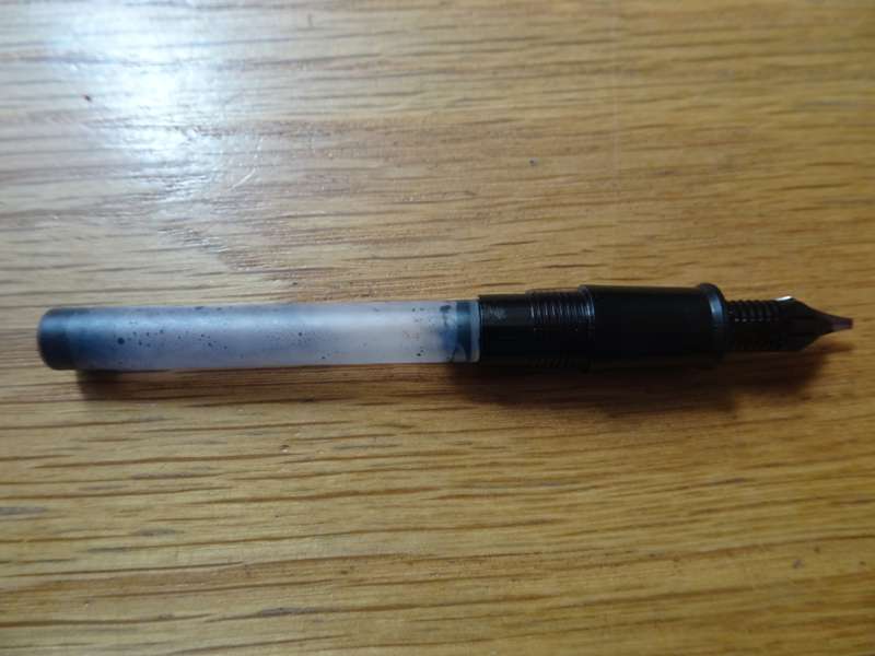 Vintage Sheaffer Black Fountain Pen - Empty - Made In USA - Italic M Nip - In Good Condition