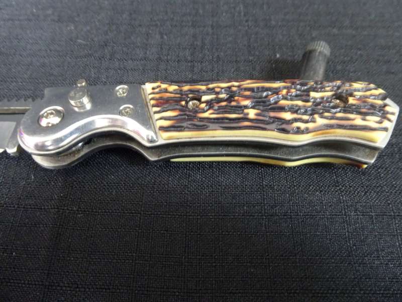 Stunning U.S.A Super Auto Push Button Knife With Small Torch - In Excellent Condition