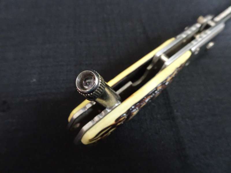 Stunning U.S.A Super Auto Push Button Knife With Small Torch - In Excellent Condition