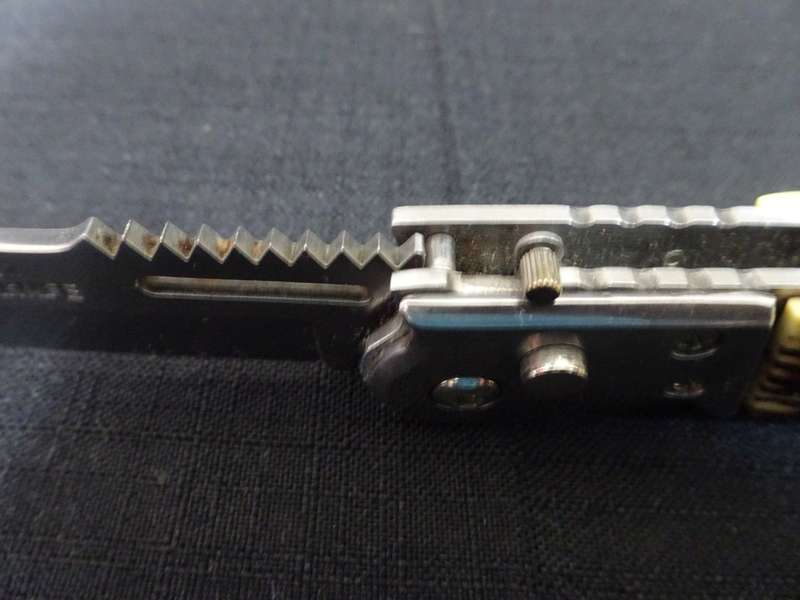 Stunning U.S.A Super Auto Push Button Knife With Small Torch - In Excellent Condition