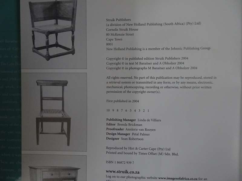 Cape Antique Furniture by Michael Baraitser & Anton Obholzer