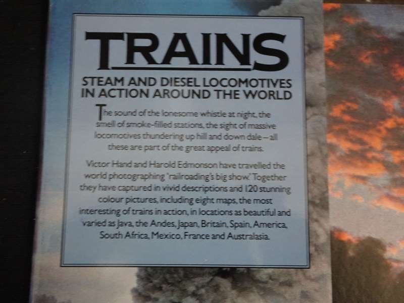 Trains Steam and Diesel Locomotives in Action Around the World Book by Victor Hand - Good Condition