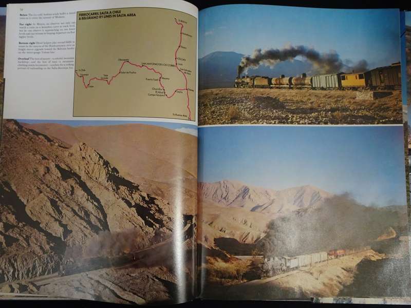 Trains Steam and Diesel Locomotives in Action Around the World Book by Victor Hand - Good Condition