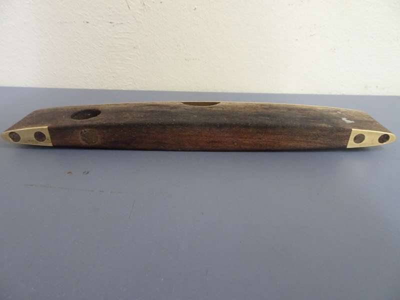 Stunning Antique J. Rabone & Sons Brass And Wood Level - Made In England - 23cm x 2cm x 3cm