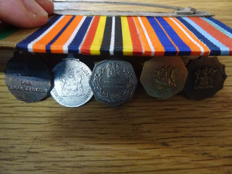 Set Of Five SADF Medals And Miniature Medals And Medal Bars - See My Description