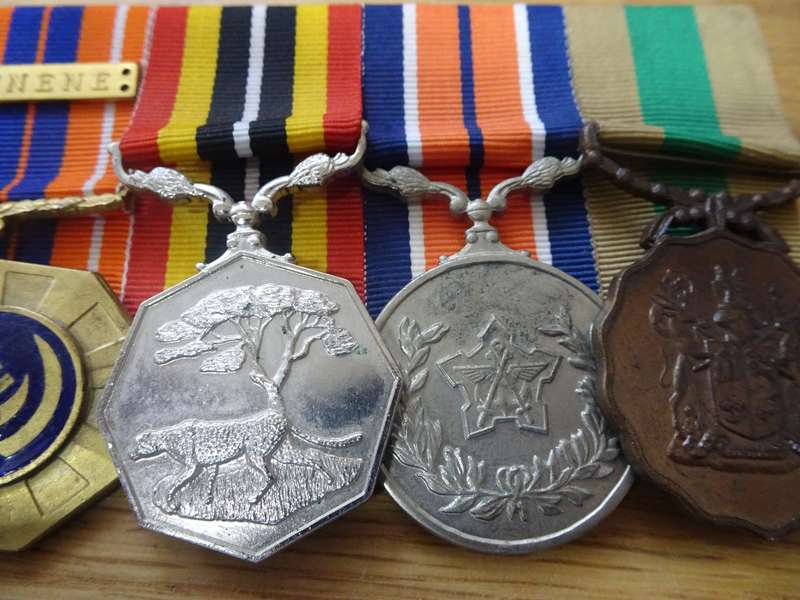 Set Of Five SADF Medals And Miniature Medals And Medal Bars - See My Description