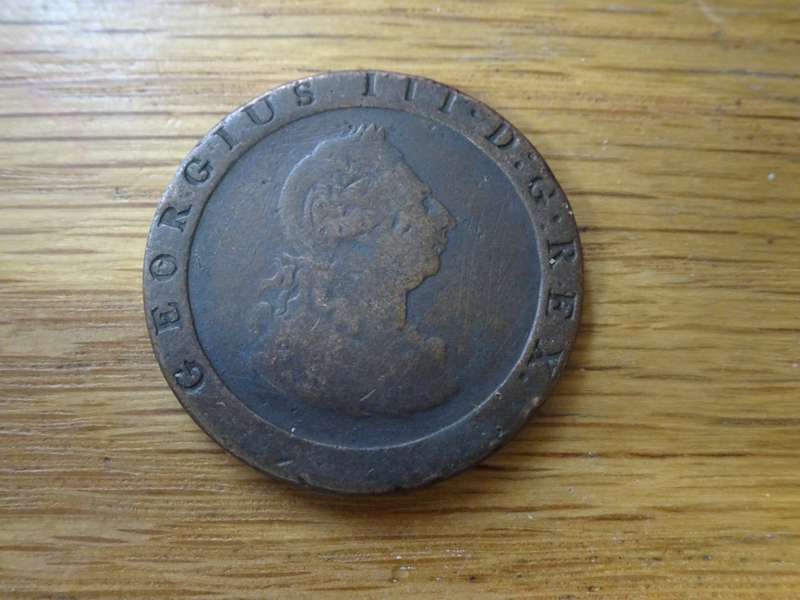1797 British Cartwheel Penny Coin