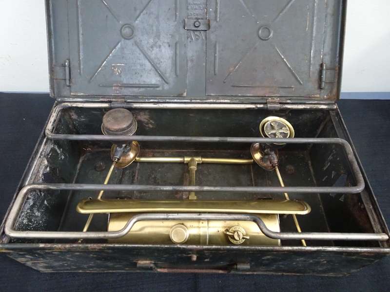 Rare Vintage Optimus Sweden Campingo Double Burner Camping Stove With Accessories - See Description