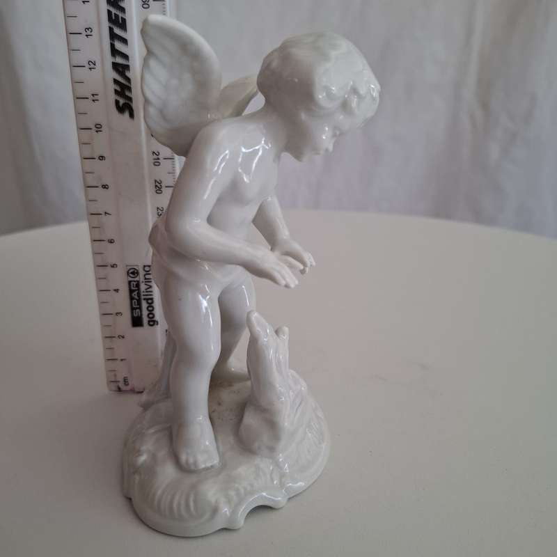 Beautiful Vintage Dresden Germany Porcelain Angel Cherubs Figurine - Good Condition