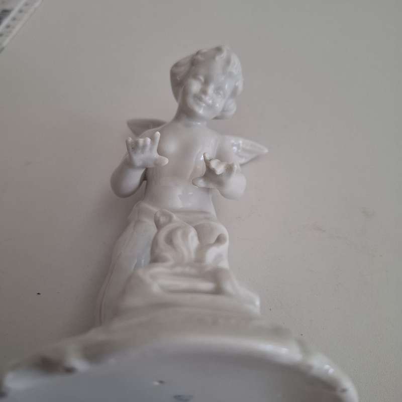 Beautiful Vintage Dresden Germany Porcelain Angel Cherubs Figurine - Good Condition