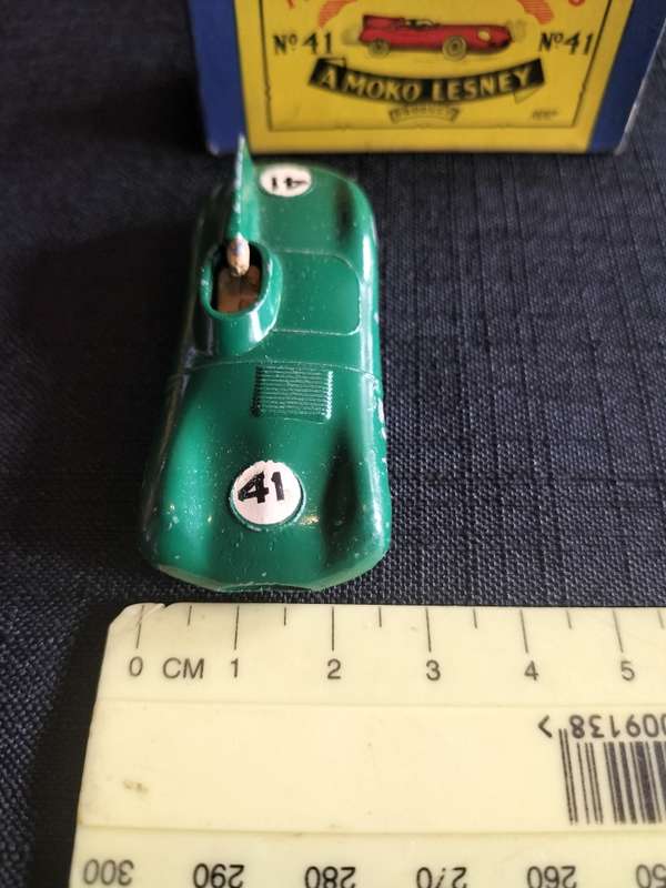 Very Rare Vintage Moko Lesney Matchbox Series NO 41 - Green Jaguar Racing Car - Made in England