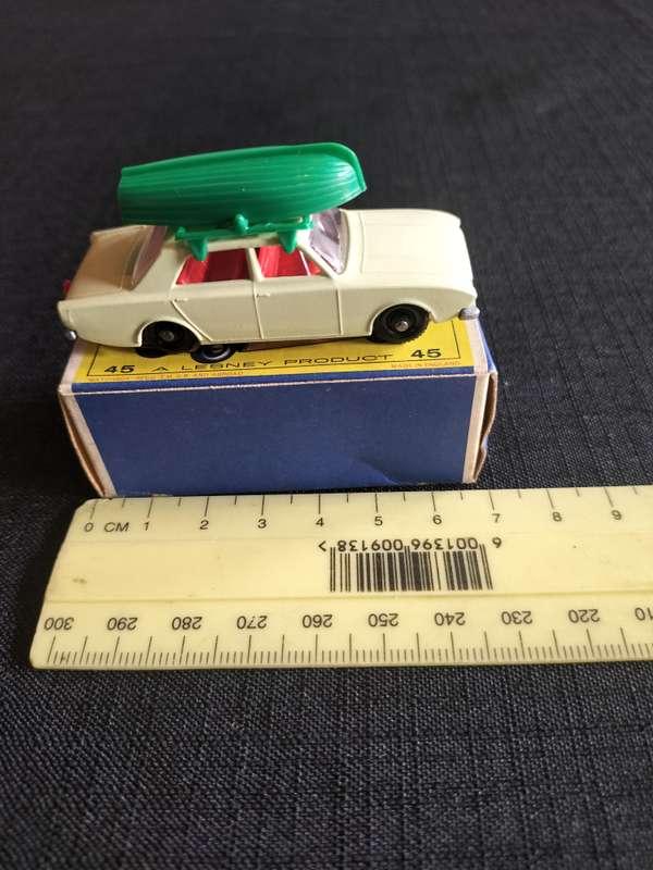 Very Rare Vintage Lesney Matchbox Series NO45 -Ford Corsair With Boat- Made in England