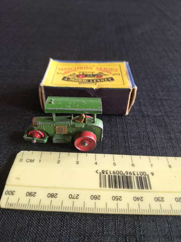 Very Rare Vintage Moko Lesney Matchbox Series NO 1 - Road Roller Green- Made in England