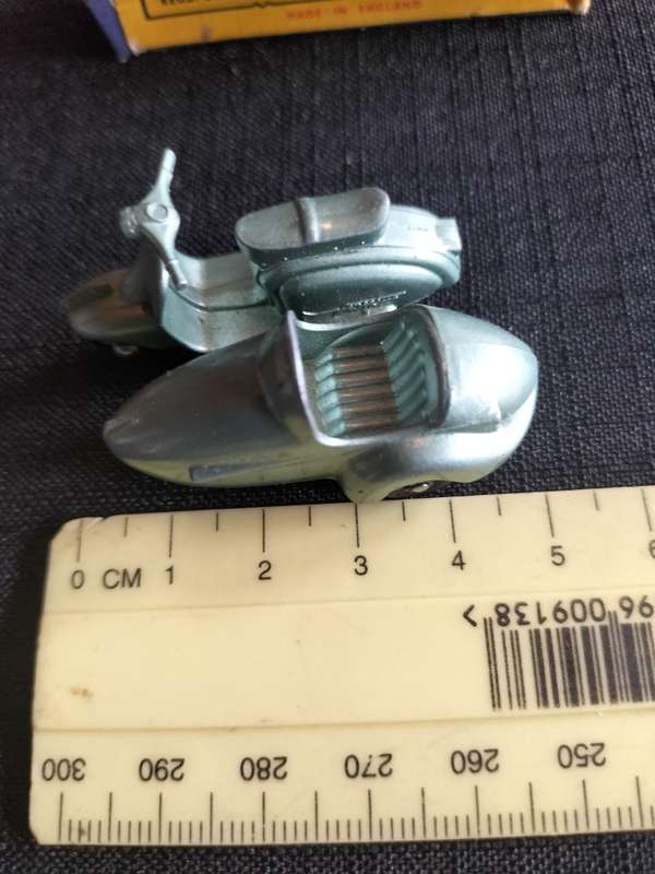 Very Rare Vintage Lesney Matchbox Series NO 36 -Lambretta & Side Car- Made in England