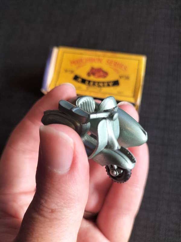 Very Rare Vintage Lesney Matchbox Series NO 36 -Lambretta & Side Car- Made in England