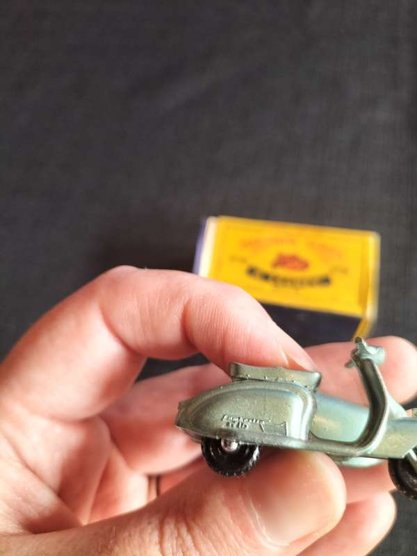 Very Rare Vintage Lesney Matchbox Series NO 36 -Lambretta & Side Car- Made in England