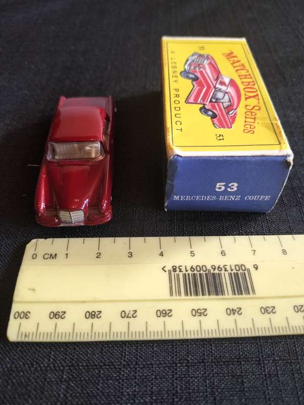 Very Rare Vintage Lesney Matchbox Series NO 53 - Mercedes Benz Coupe- Made in England