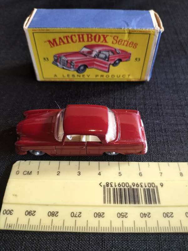 Very Rare Vintage Lesney Matchbox Series NO 53 - Mercedes Benz Coupe- Made in England