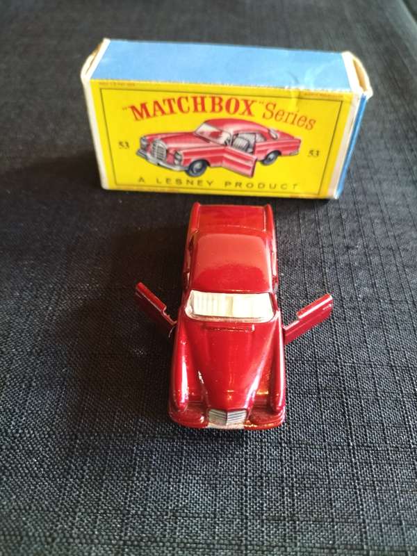 Very Rare Vintage Lesney Matchbox Series NO 53 - Mercedes Benz Coupe- Made in England