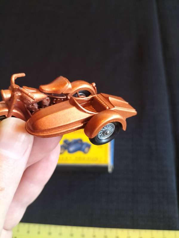 Very Rare Vintage Lesney Matchbox Series - No66 -Harley-Davidson Motor Cycle and Sidecar