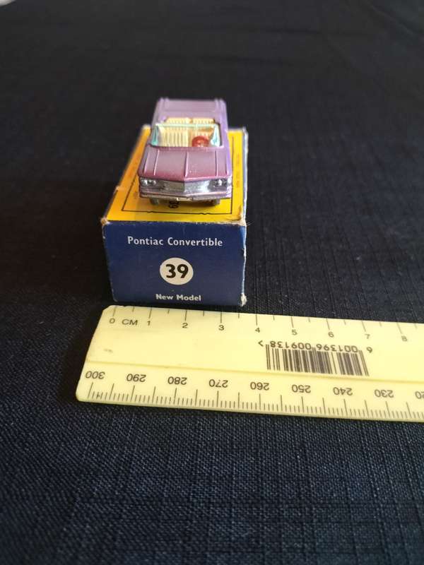 Very Rare Vintage Lesney Matchbox Series NO 39 - Pontiac Convertibe- Made in England