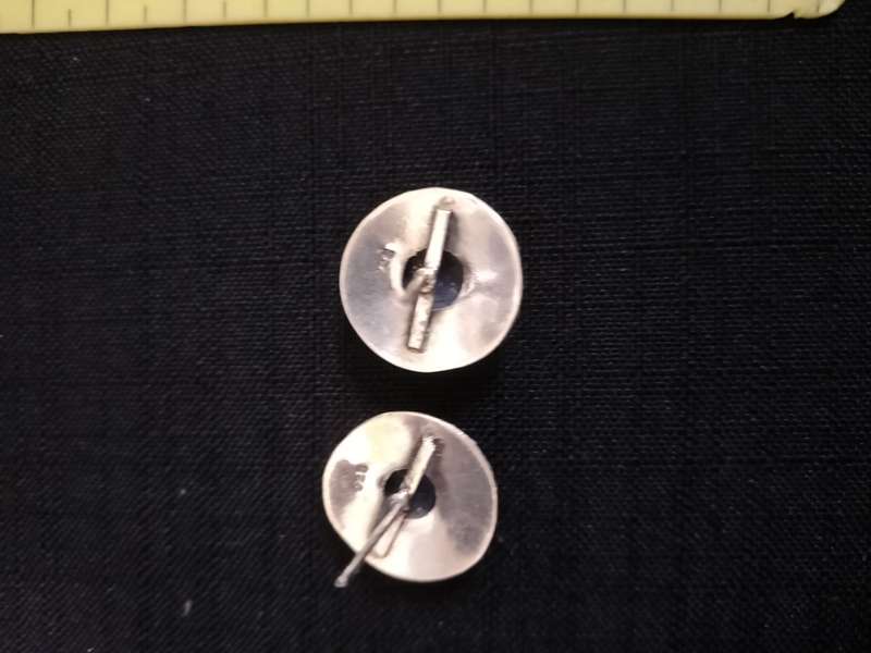 Beautiful Vintage Sterling Silver 925 Dark Blue earings 7.4g - No Butterfly's
