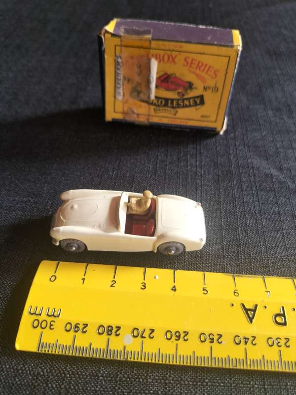 Very Rare Vintage Moko Lesney Match Box Series NO19 -MG.A Sport Car  - Made in England